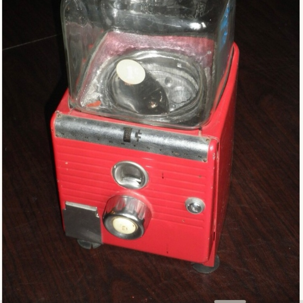 Vintage Red Gumball Machine